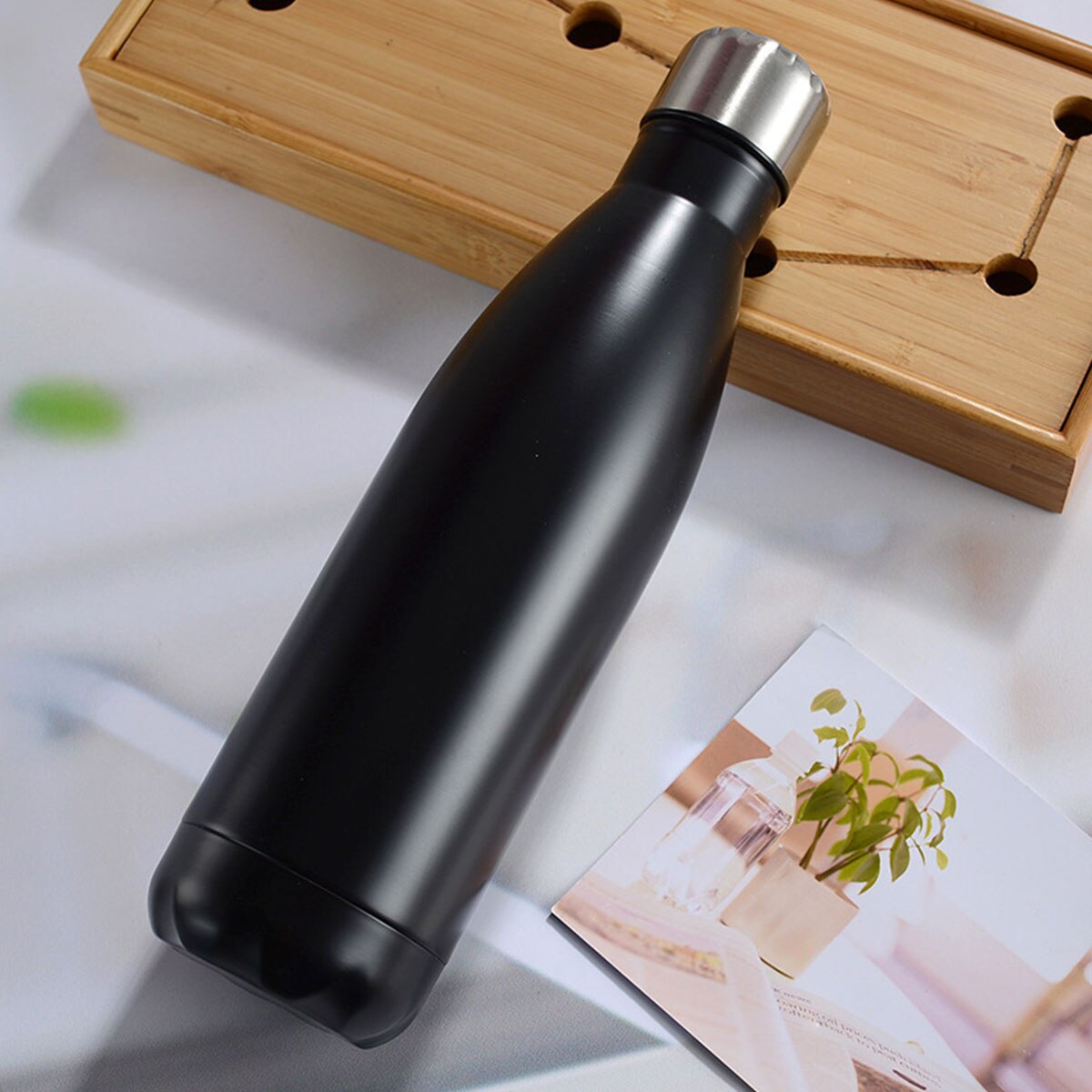 500ml Stainless Steel Water Bottles Double Deck BPA-Free 17 Oz Insulated Portable Sport Vacuum Thermos for Gym Camping Travel