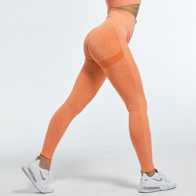 Seamless Women Leggings Fitness High Waist Push Up Peach Polyester Leggings Workout Jeggings Casual Leggigns Female