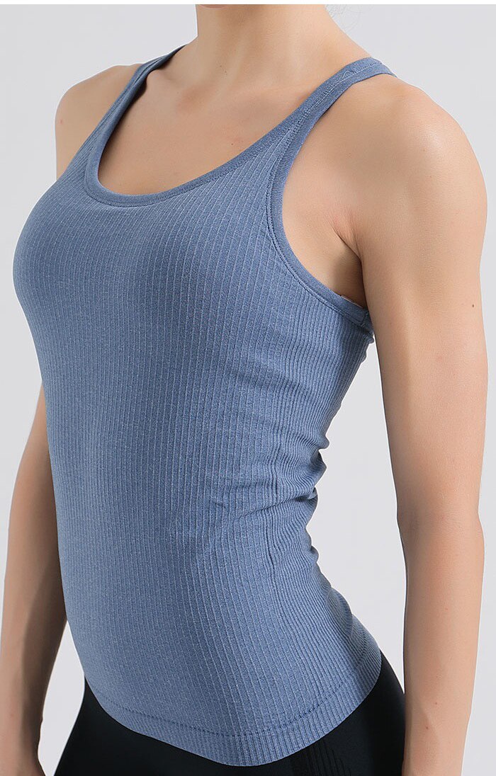 Sport Vest With Chest Pad Yoga Tops Vest+Bra Fitness Women Sport Sexy Shirt Gym Sports Top Tank Top Workout Running Clothing