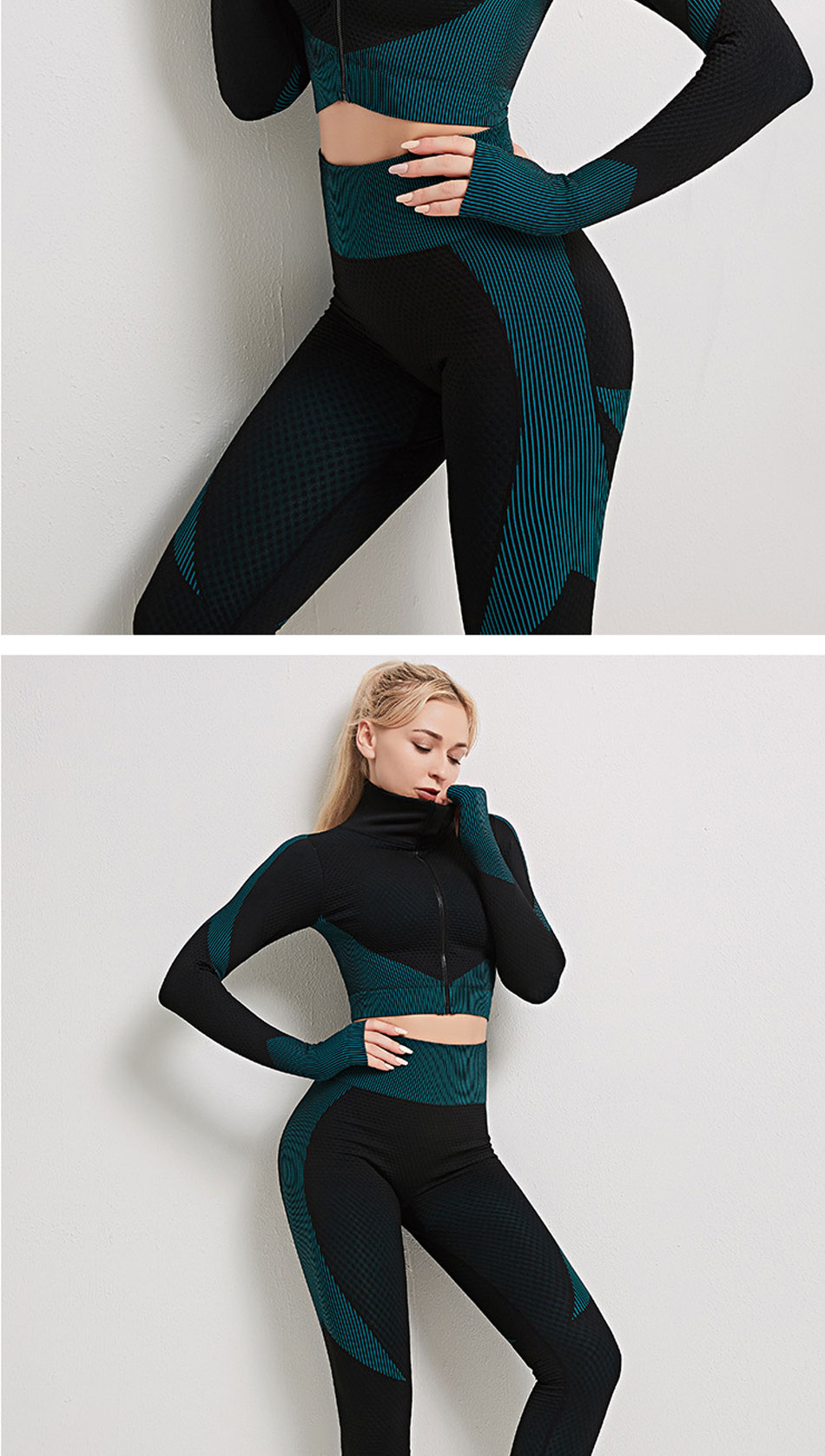 Zipper Turtleneck Yoga Shirt Women Athletic Fitness Coat Seamless Long Sleeve Yoga Gym Crop Top Jacket Workout Sweatshirts XL