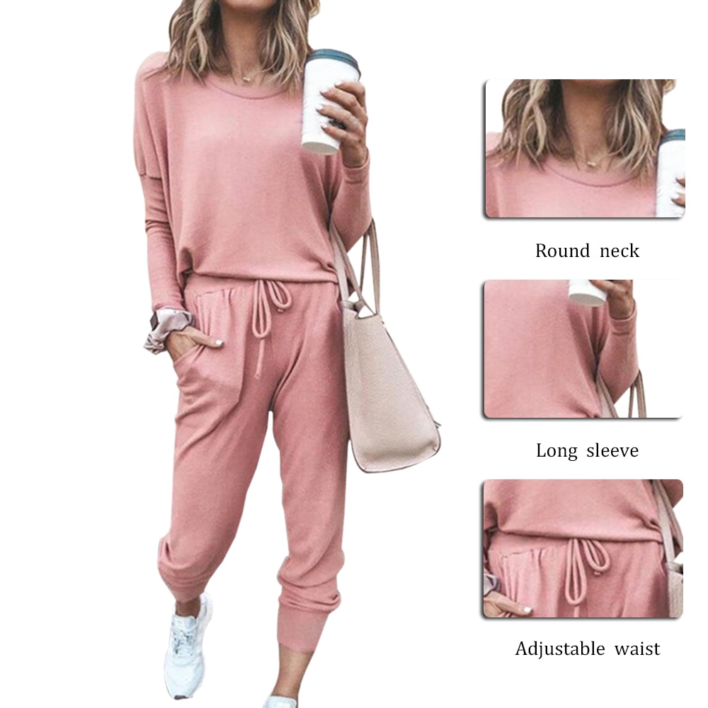 Hooded Tracksuit For Women 2Pcs Sports Set Outfits Striped Fashion Running Sets  2021 Spring Long Sleeve Sweatershirt Sport Suit