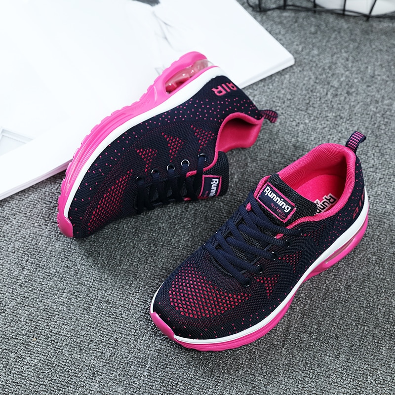 Sport Shoes For Women Air Cushion Breathable Mesh Gym Shoes Light Non-slip Walking Jogging Sneakers Athletic Shoes Running Shoes