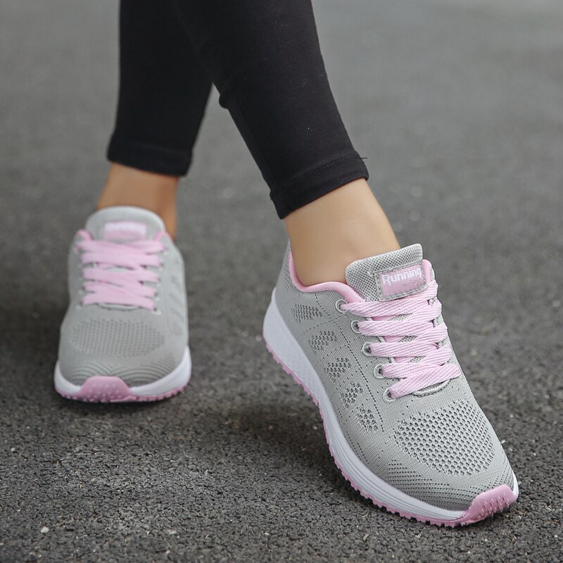 Sport Running Shoes Women Air Mesh Breathable Walking Women Sneakers Comfortable White Fashion Casual Sneakers Chaussure Femme